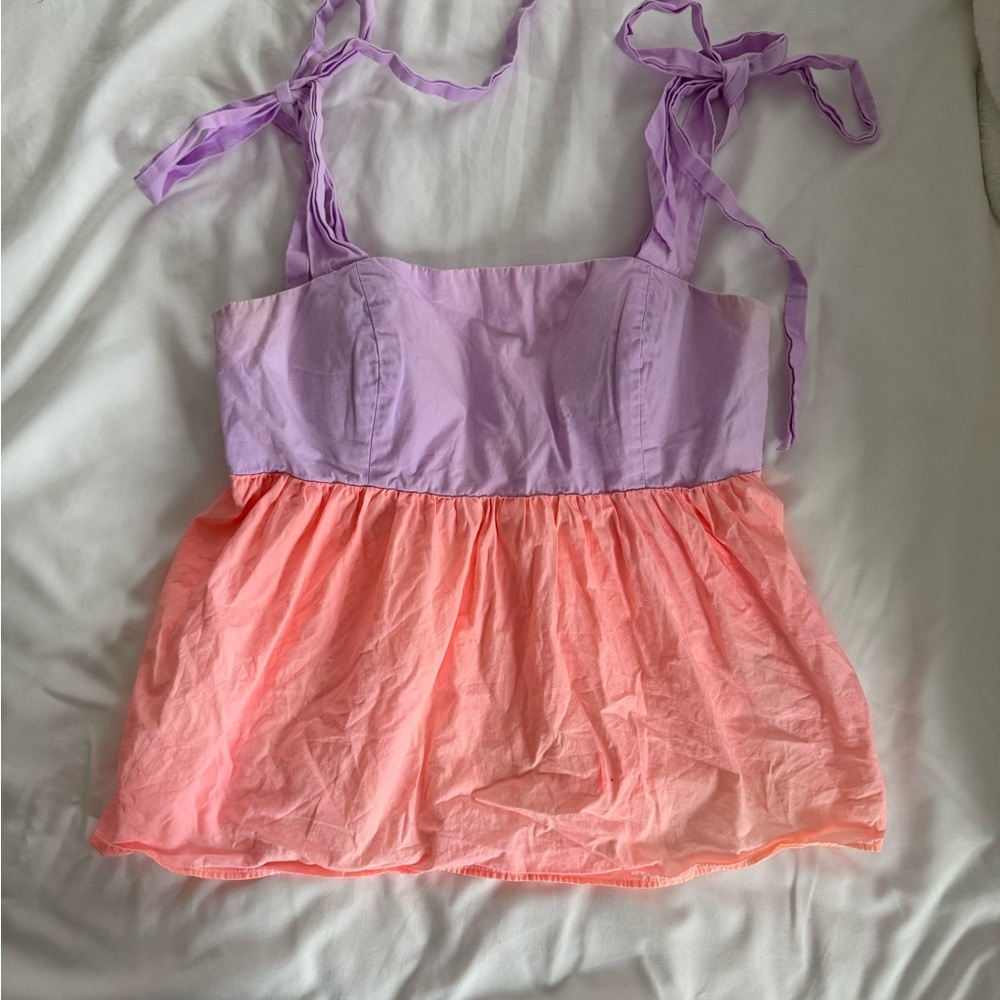 Lilly Pulitzer Lavender and Peach Tank Top